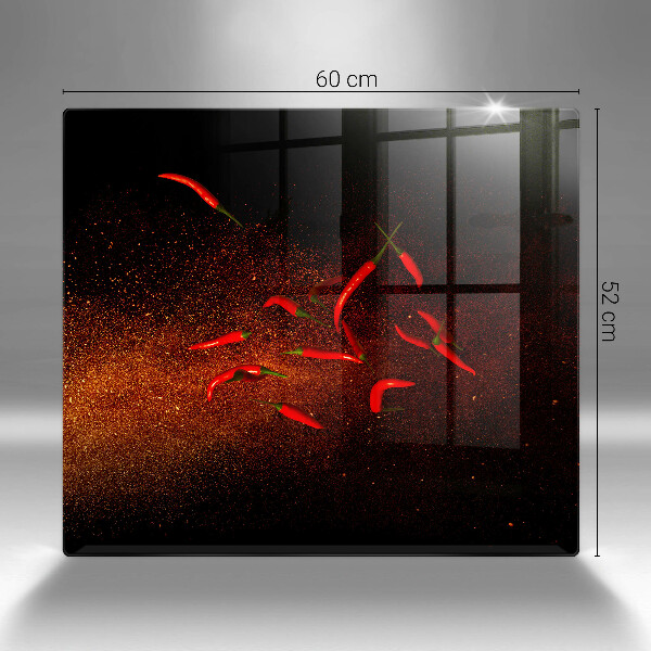 Glass worktop saver Hot chili peppers