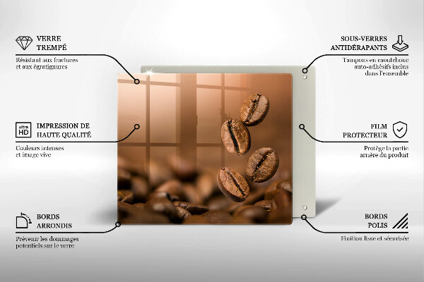 Glass worktop saver Coffee beans