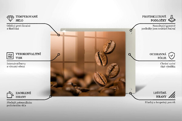 Glass worktop saver Coffee beans