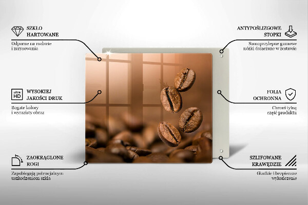 Glass worktop saver Coffee beans