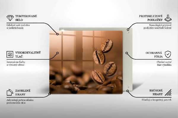 Glass worktop saver Coffee beans