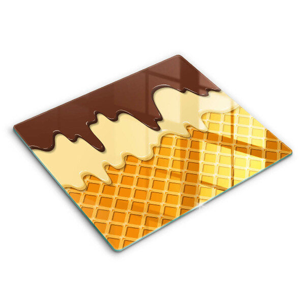 Glass worktop saver Illustration of ice cream