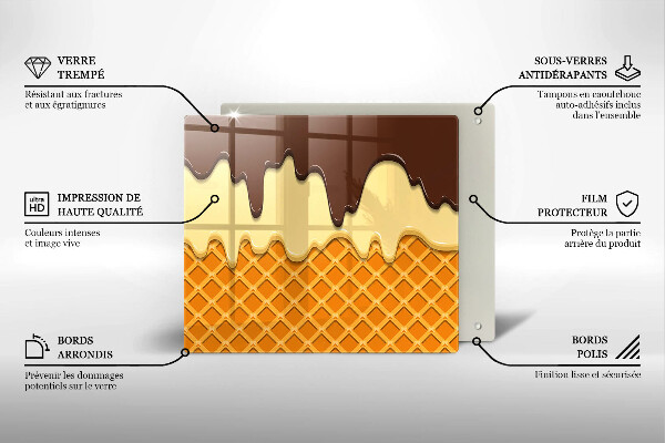 Glass worktop saver Illustration of ice cream