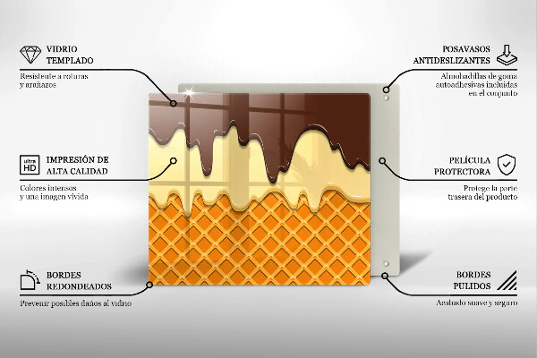 Glass worktop saver Illustration of ice cream