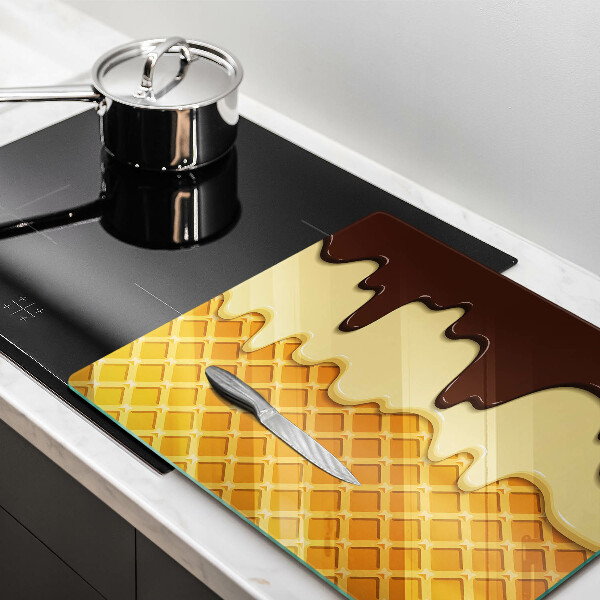 Glass worktop saver Illustration of ice cream