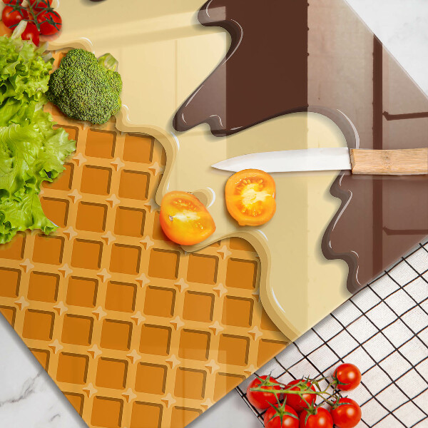 Glass worktop saver Illustration of ice cream