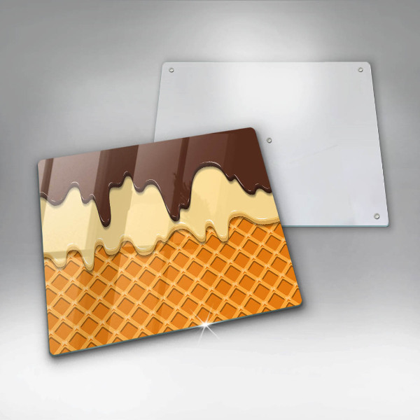 Glass worktop saver Illustration of ice cream