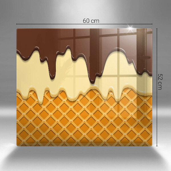 Glass worktop saver Illustration of ice cream