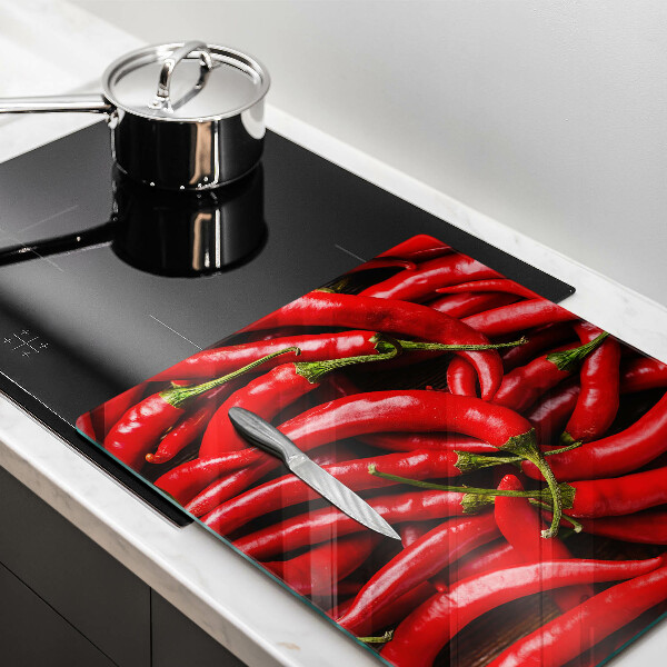 Glass worktop saver Hot chili peppers