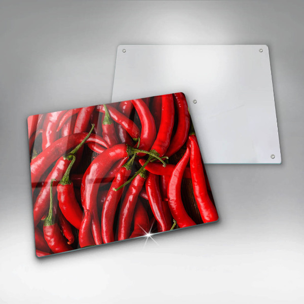 Glass worktop saver Hot chili peppers