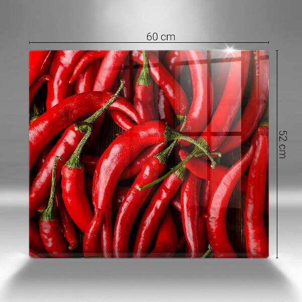 Glass worktop saver Hot chili peppers