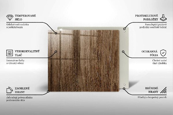 Glass worktop saver Wood texture