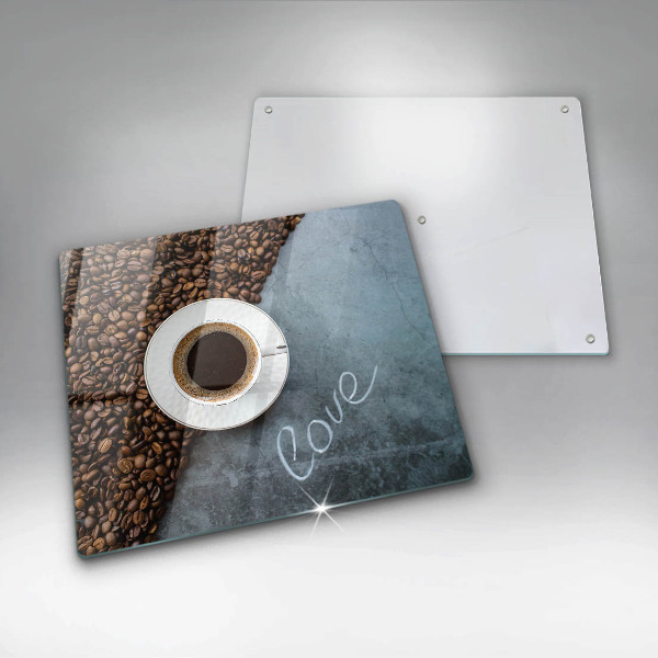 Work surface savers Coffee beans and cup