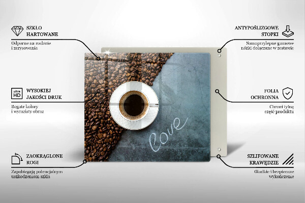 Work surface savers Coffee beans and cup