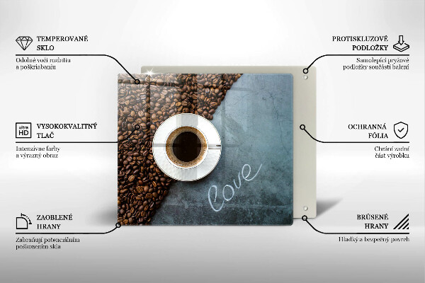 Work surface savers Coffee beans and cup