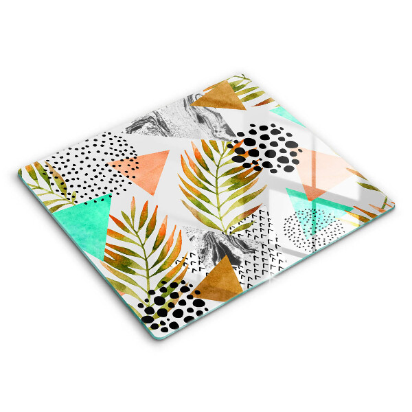 Work surface savers Boho leaves pattern