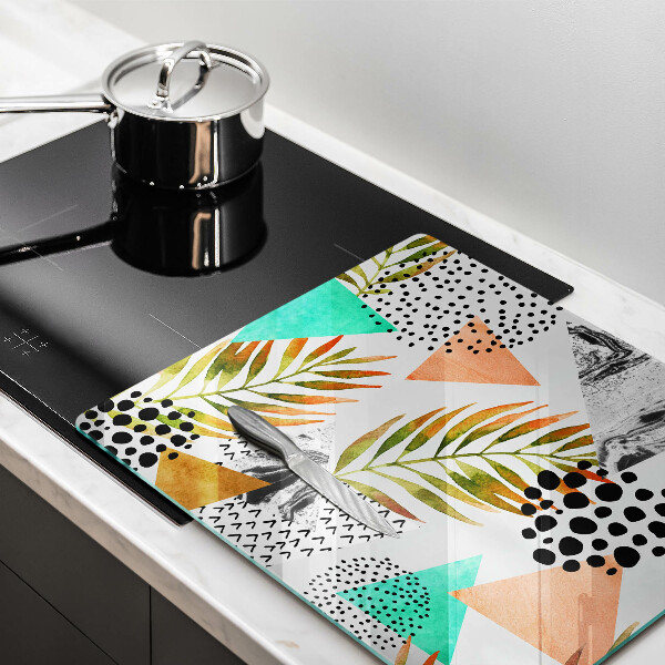 Work surface savers Boho leaves pattern