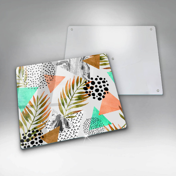 Work surface savers Boho leaves pattern