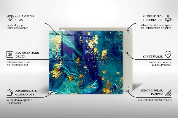 Work surface savers Abstraction with gold