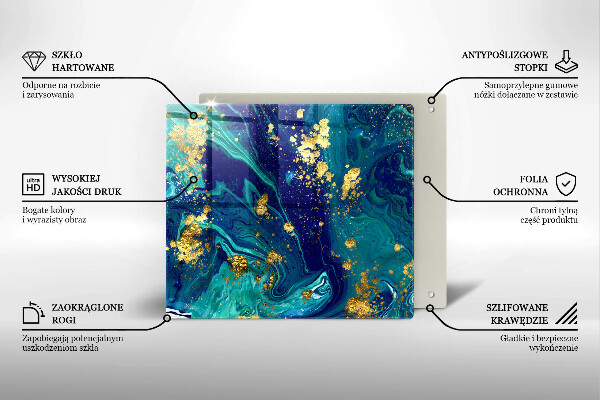 Work surface savers Abstraction with gold