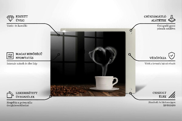 Work surface savers Coffee cup heart