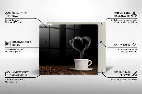 Work surface savers Coffee cup heart