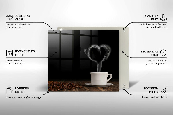 Work surface savers Coffee cup heart