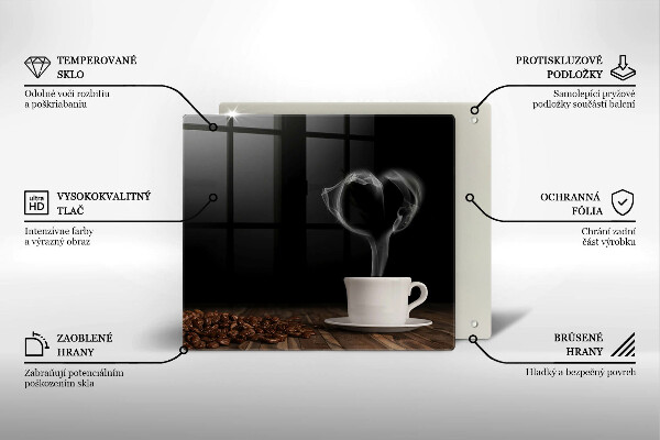 Work surface savers Coffee cup heart