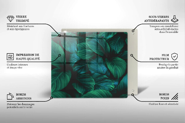 Work surface savers Jungle leaves