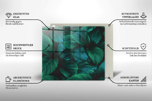 Work surface savers Jungle leaves