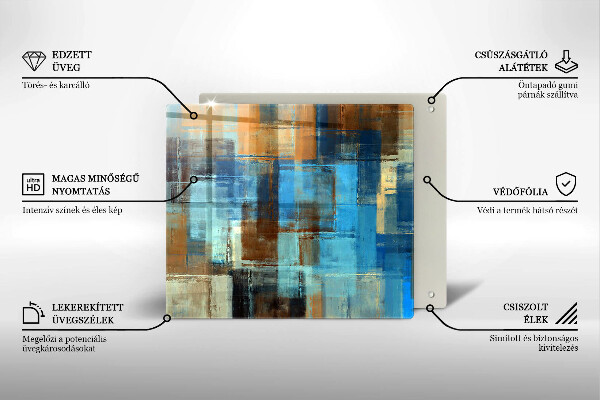 Induction hob protector Painted background