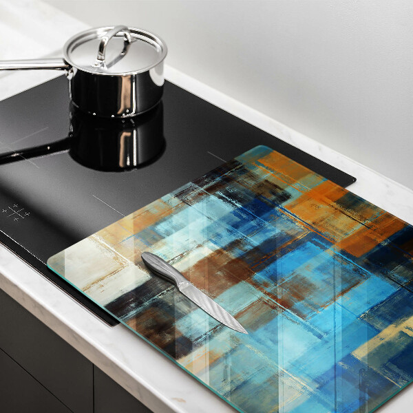 Induction hob protector Painted background