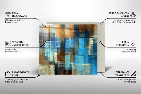 Induction hob protector Painted background