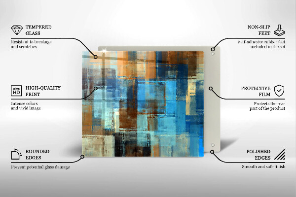 Induction hob protector Painted background