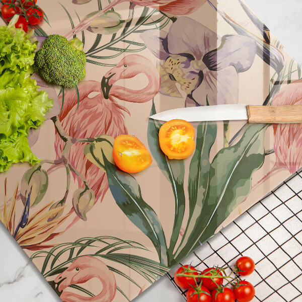 Glass worktop saver Flaminga illustration