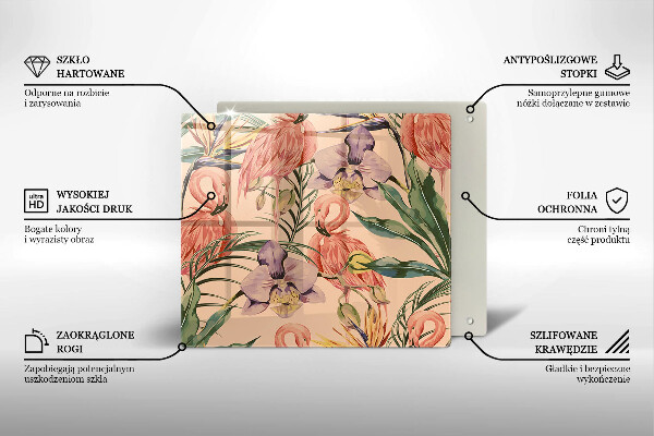 Glass worktop saver Flaminga illustration