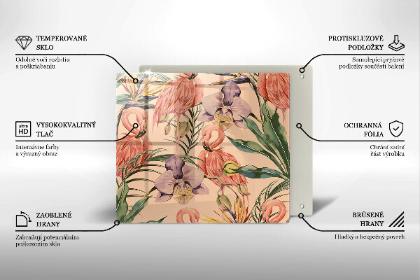 Glass worktop saver Flaminga illustration