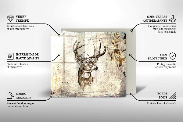 Work surface savers Illustration deer animal