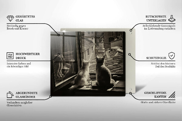 Work surface savers Cats city and window