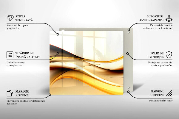 Induction hob protector Abstraction smoke lines