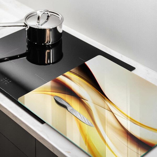 Induction hob protector Abstraction smoke lines