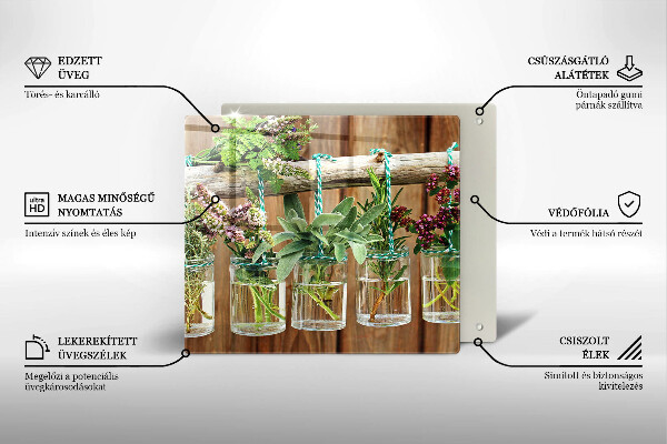 Induction hob protector Herbs vintage plants