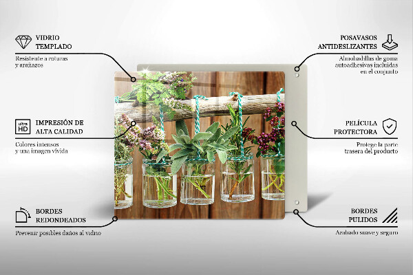 Induction hob protector Herbs vintage plants