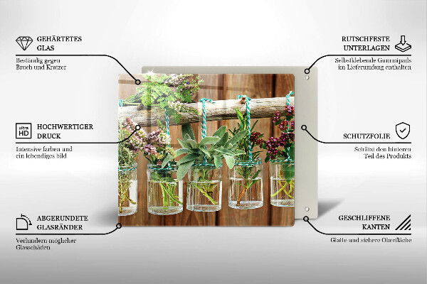 Induction hob protector Herbs vintage plants