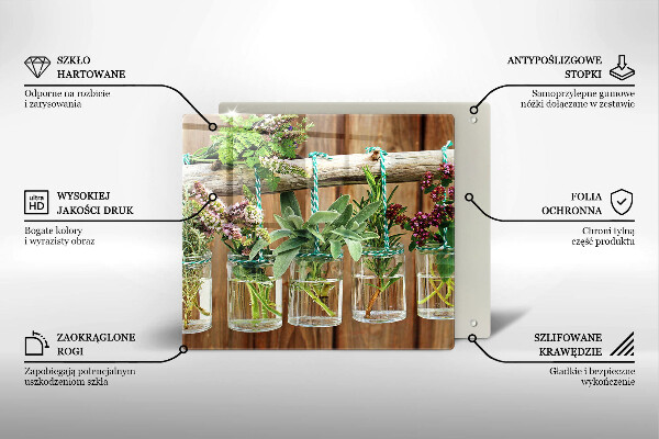 Induction hob protector Herbs vintage plants