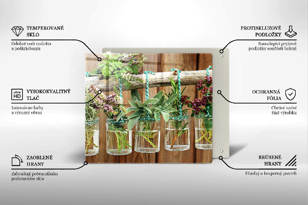 Induction hob protector Herbs vintage plants