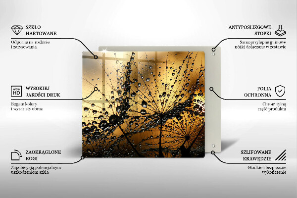 Work surface savers Rosa and dandelions