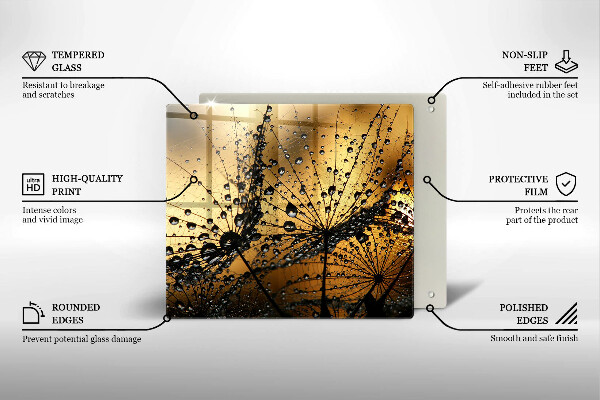 Work surface savers Rosa and dandelions