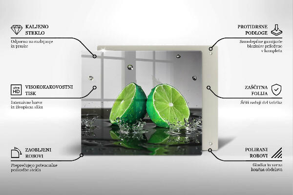 Induction hob protector Juicy lime and water