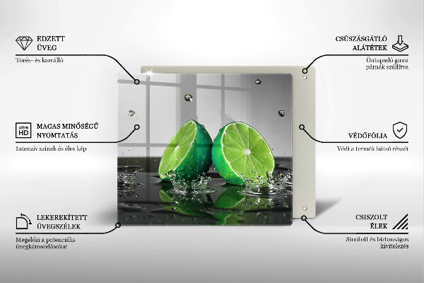 Induction hob protector Juicy lime and water